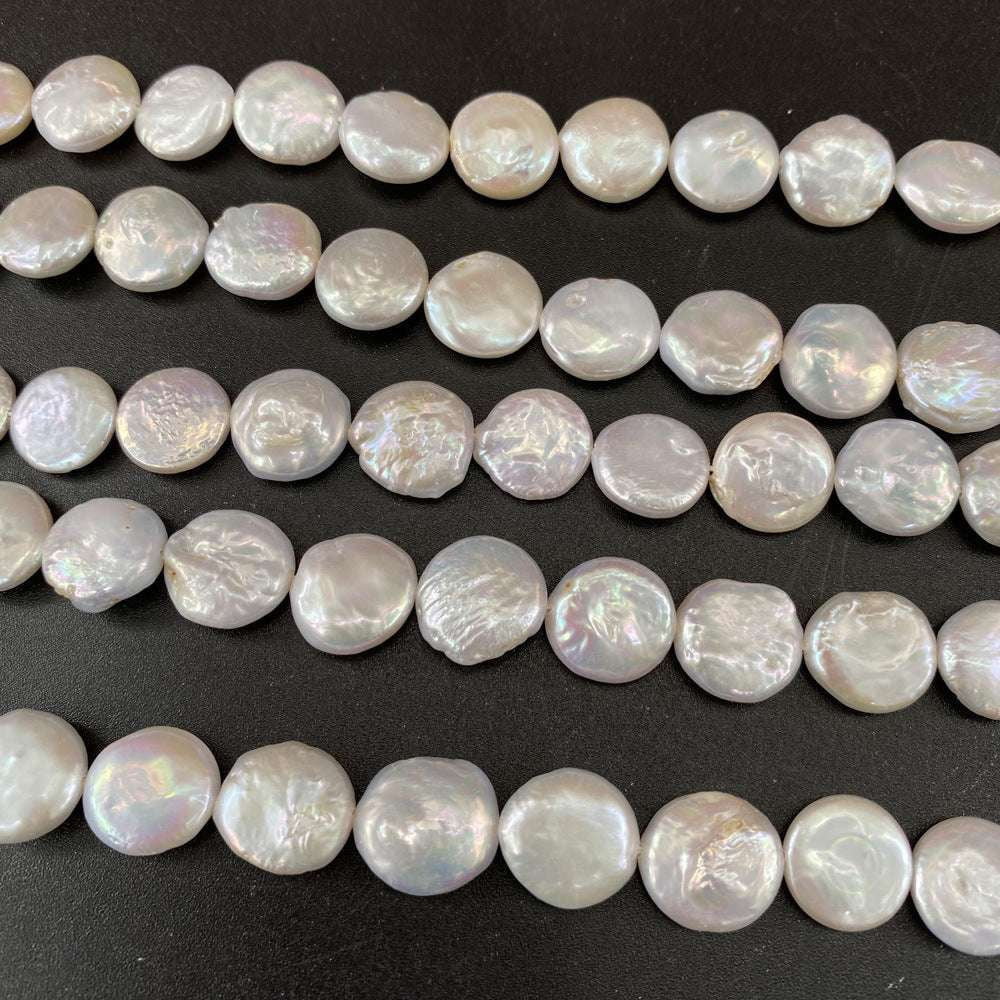 Button Shape Pearl, Freshwater Pearl Beads, Natural Pearl Beads - available at Sparq Mart