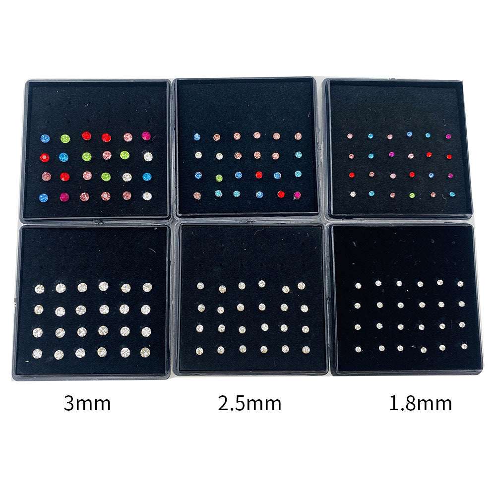 18mm nose studs, diamond nose stud, stainless steel nose stud - available at Sparq Mart