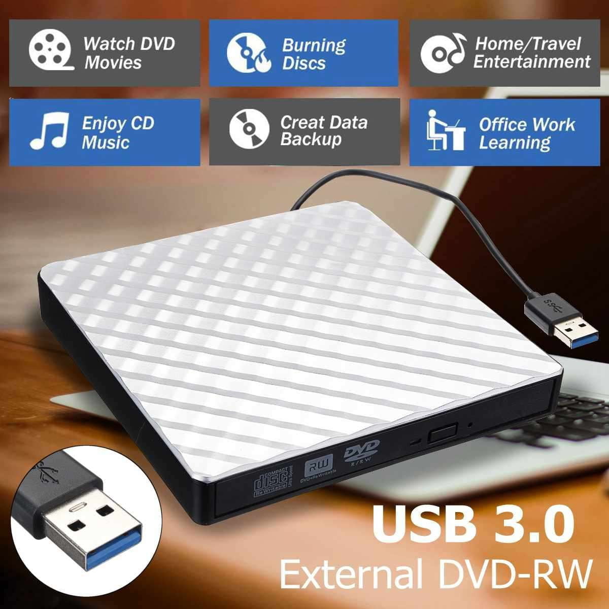 External DVD Writer, Optical Drive Portable, USB CD Burner - available at Sparq Mart