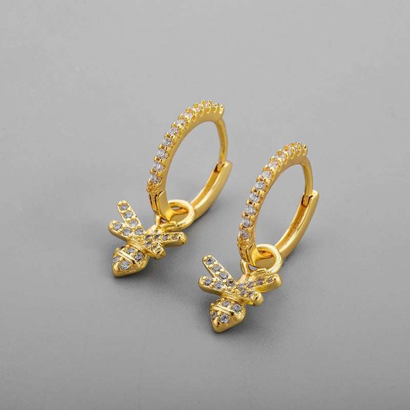 Female Ins Design, Gold Earrings, Trend - available at Sparq Mart