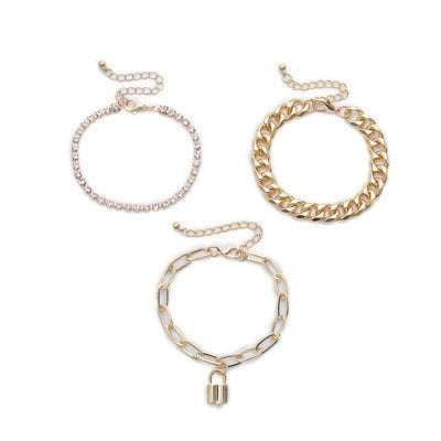 Claw Chain Diamond, Hip Hop Bracelet, Trendy Alloy Bangles - available at Sparq Mart