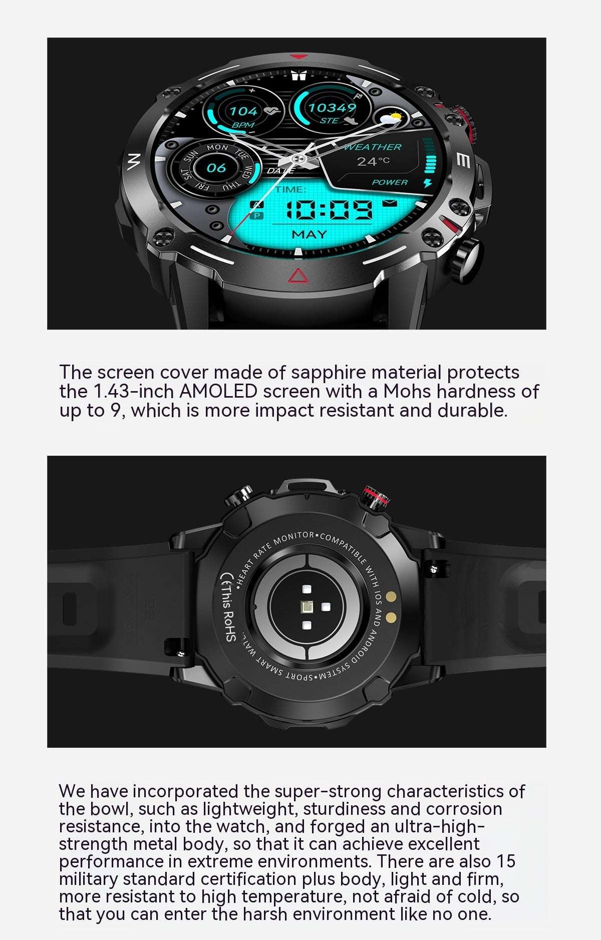 Bluetooth Calling Watch, Custom Dial Watch, HK87 Smart Watch - available at Sparq Mart