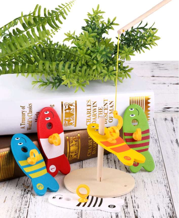 Child Development Toy, Creative Learning Games, Wooden Fishing Toys - available at Sparq Mart