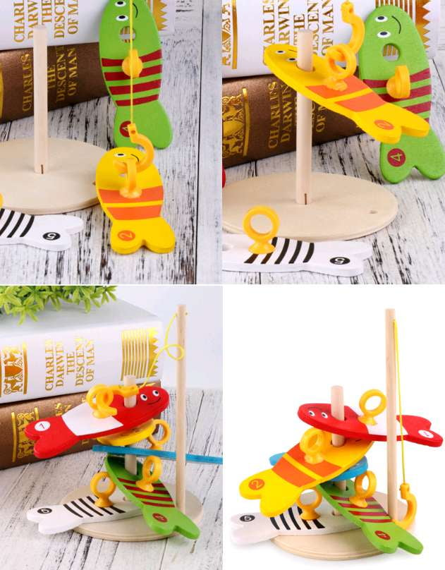 Child Development Toy, Creative Learning Games, Wooden Fishing Toys - available at Sparq Mart