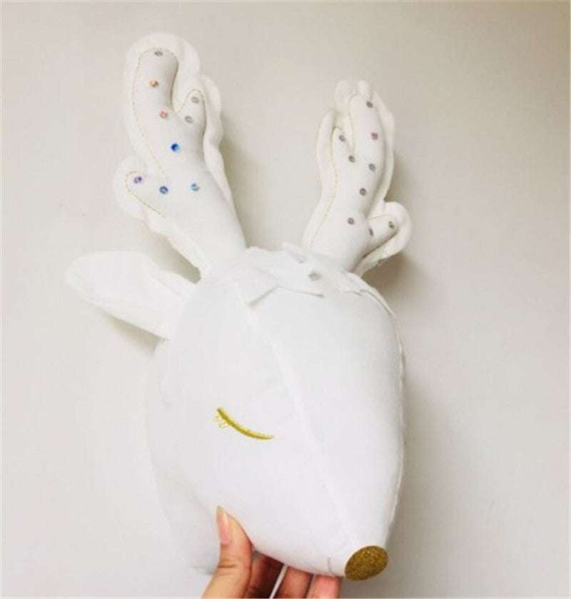 Decorative Animal Wall Head, Kids Room Wall Decor, Plush Animal Head Mount - available at Sparq Mart