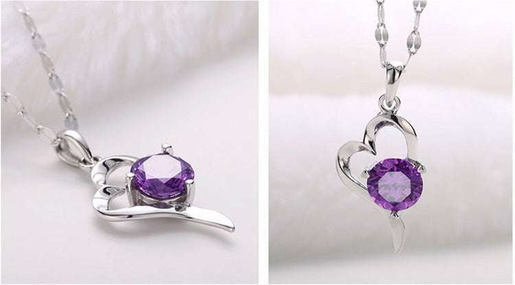 Fashion Accessory Women., Korean Pendant Necklace, Silver Heart Necklace - available at Sparq Mart