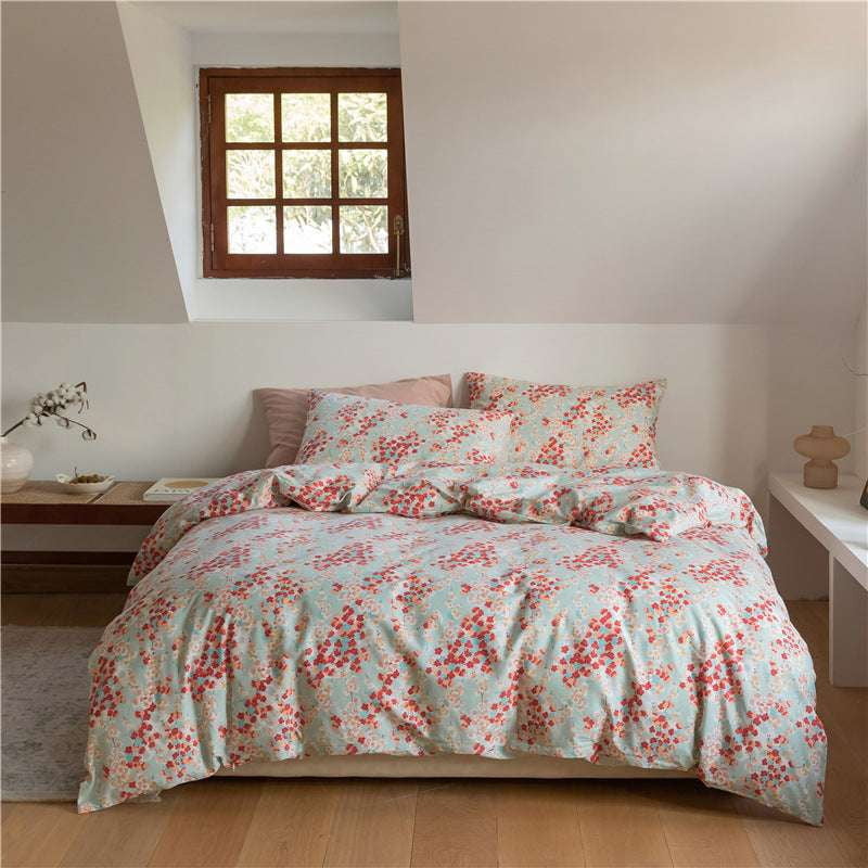 Korean Cotton Bedset, Luxury Bedding Collection, Retro Floral Bedding - available at Sparq Mart