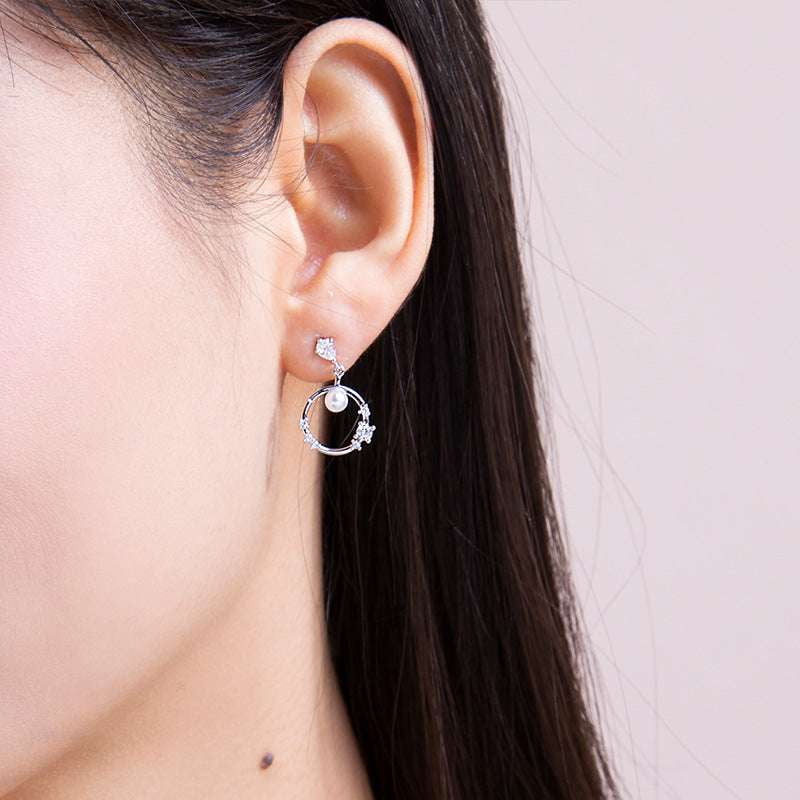 Electroplated Circle Earrings, Elegant Geo Earrings, Korean Fashion Jewelry - available at Sparq Mart