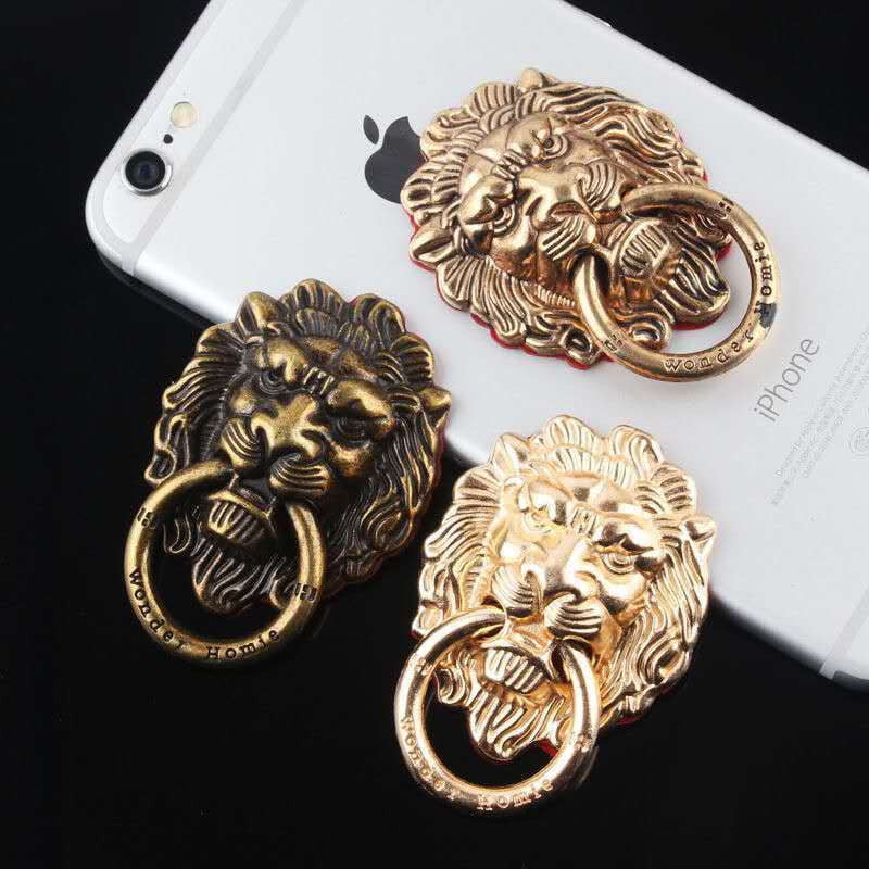 Lion Finger Ring, Phone Ring Holder, Universal Buckle Bracket - available at Sparq Mart