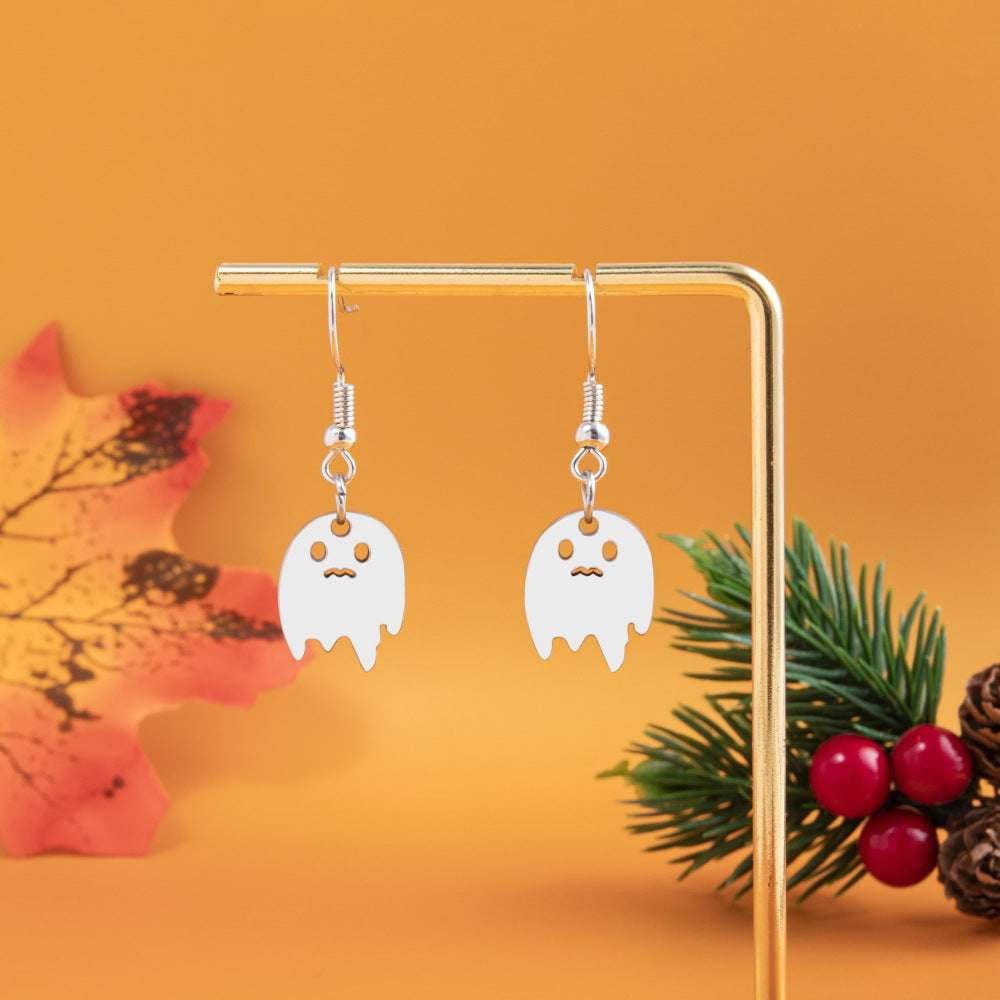 durable ghost earrings, trendy stainless steel earrings - available at Sparq Mart