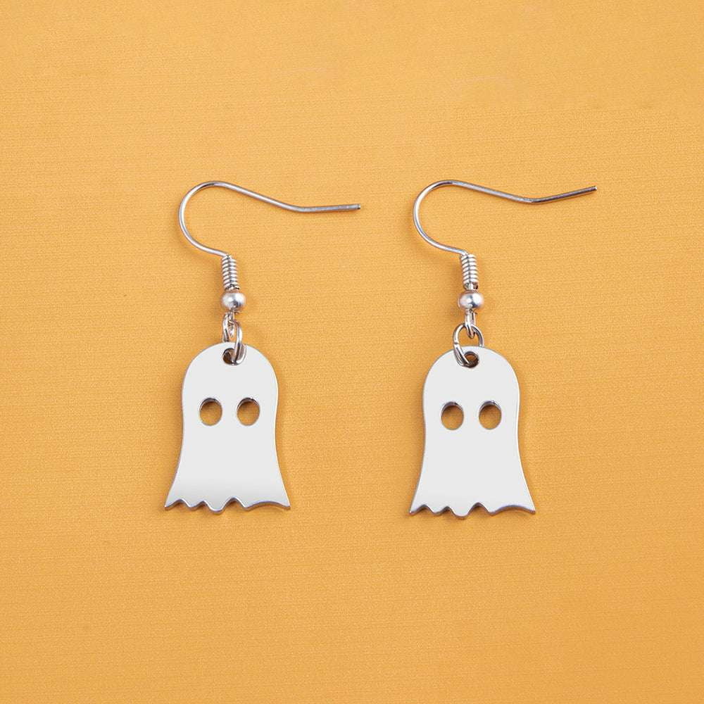 durable ghost earrings, trendy stainless steel earrings - available at Sparq Mart