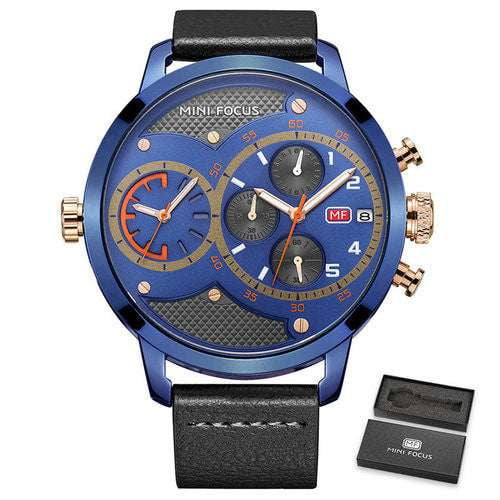Fashion Calendar Watch, Luminous Leather Watch, Waterproof Men’s Timepiece - available at Sparq Mart