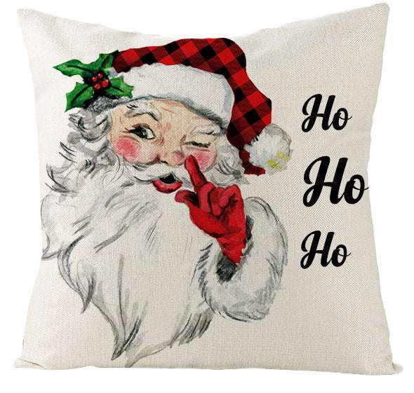 Festive Linen Cushion Cover, Holiday Themed Home Decor, Nordic Christmas Pillowcase - available at Sparq Mart