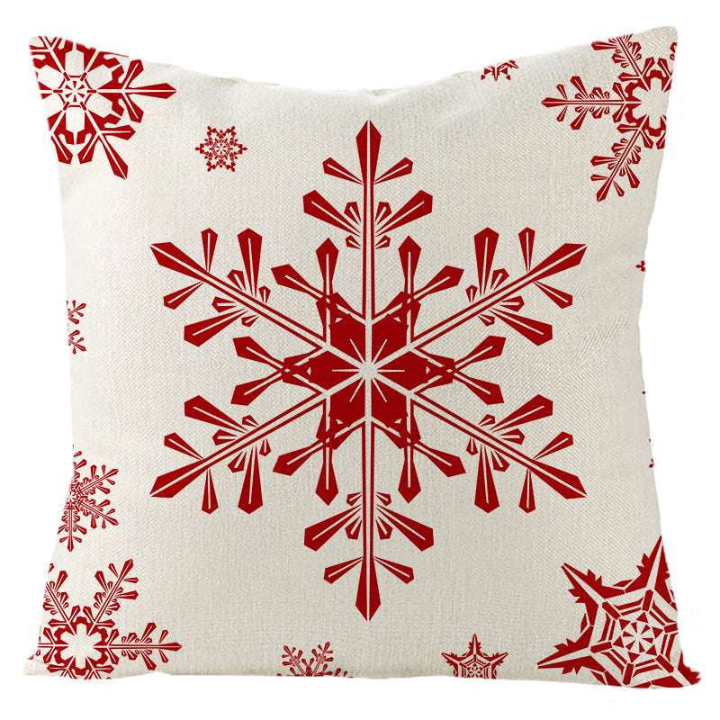 Festive Linen Cushion Cover, Holiday Themed Home Decor, Nordic Christmas Pillowcase - available at Sparq Mart