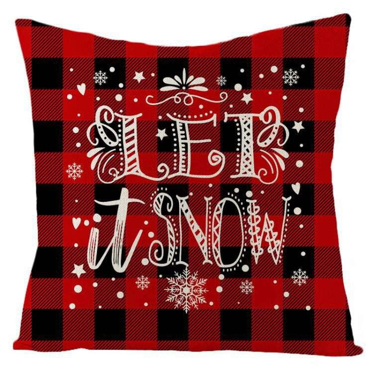 Festive Linen Cushion Cover, Holiday Themed Home Decor, Nordic Christmas Pillowcase - available at Sparq Mart