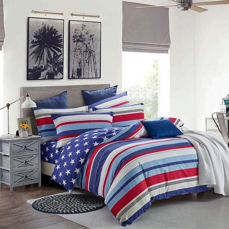 Brushed bedding, Luxurious bedding, Stripe bedding - available at Sparq Mart