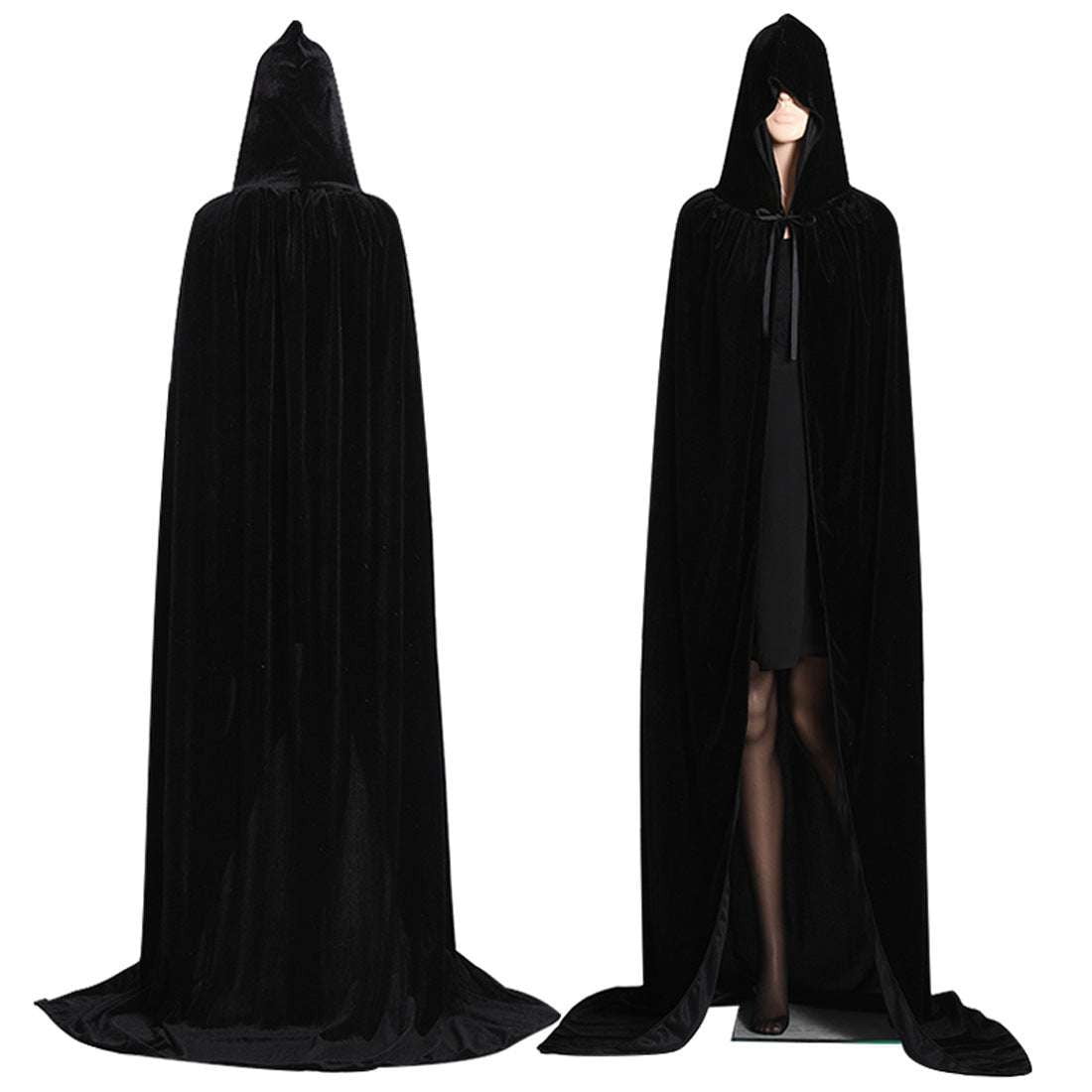 Halloween Witch Costume, Magician Cosplay Garment, Velvet Wizard Cloak - available at Sparq Mart