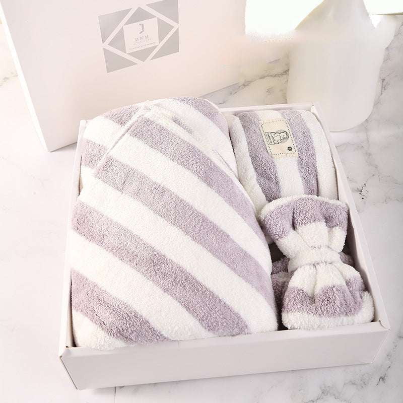 Coral Fleece Bath Set, Luxury Hair Towel, Soft Bath Towels - available at Sparq Mart