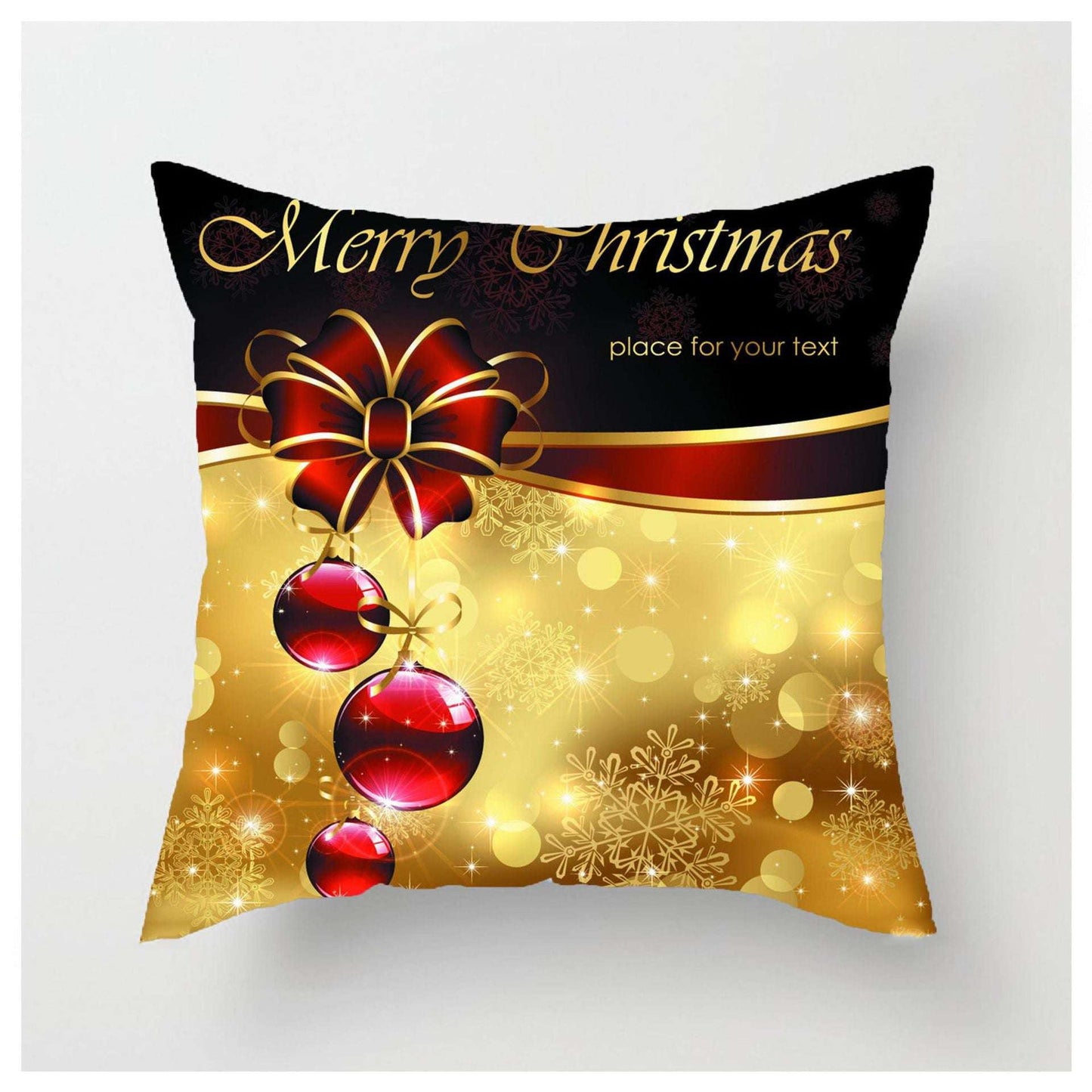 Christmas Ball Pillowcase, Festive Pillow Covers, Luxury Decorative Throw - available at Sparq Mart