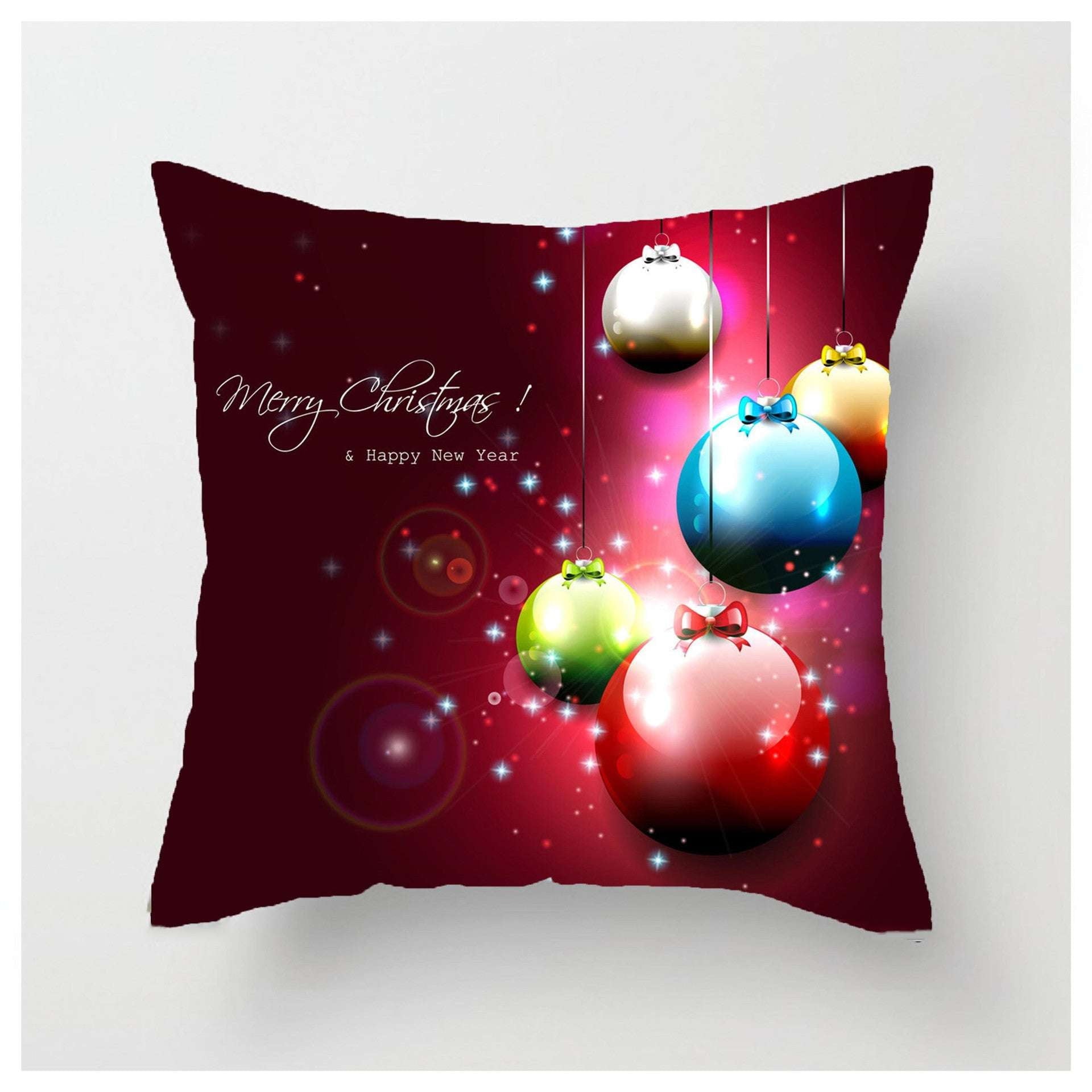 Christmas Ball Pillowcase, Festive Pillow Covers, Luxury Decorative Throw - available at Sparq Mart