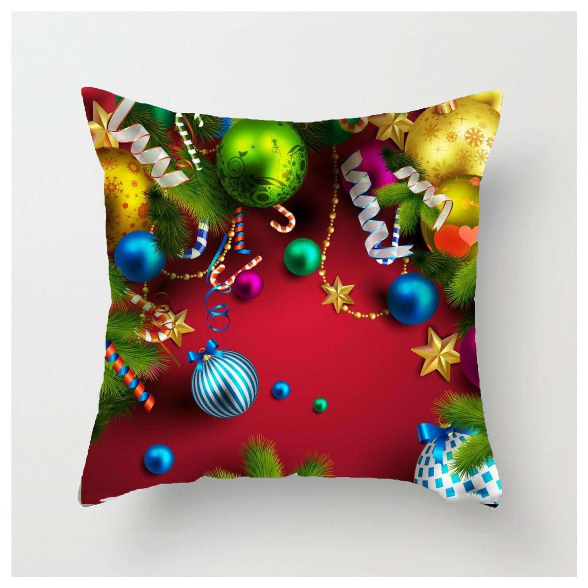 Christmas Ball Pillowcase, Festive Pillow Covers, Luxury Decorative Throw - available at Sparq Mart