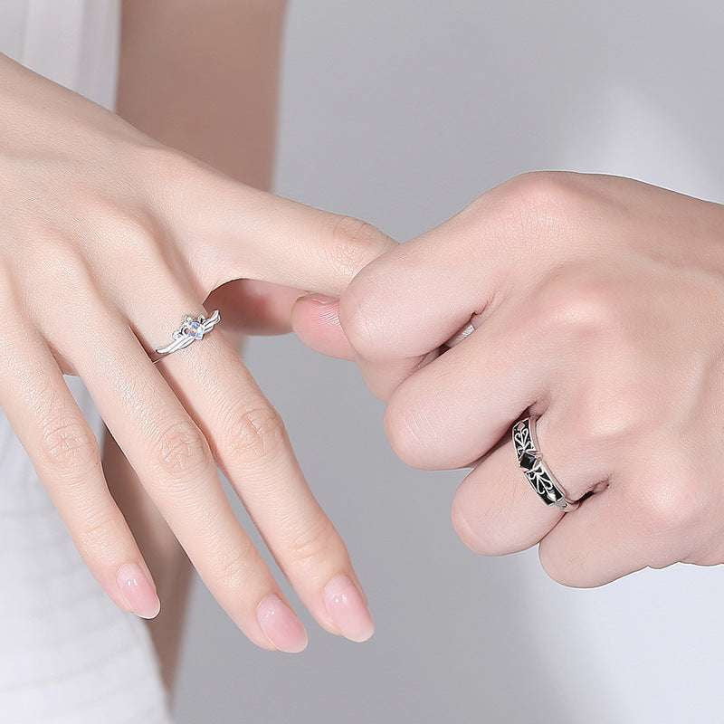 Couples Ring Set, His Hers Rings, Sterling Silver Pair - available at Sparq Mart