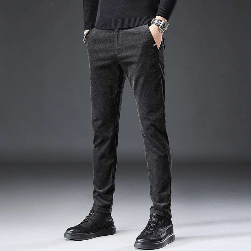 Autumn Corduroy Men's Trousers, Durable Cotton Corduroys, Warm Winter Men's Pants - available at Sparq Mart