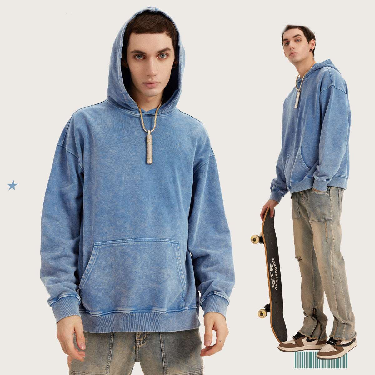 Casual Hooded Sweater, Cotton Terry Knitwear, Fashionable Men's Hoodie - available at Sparq Mart