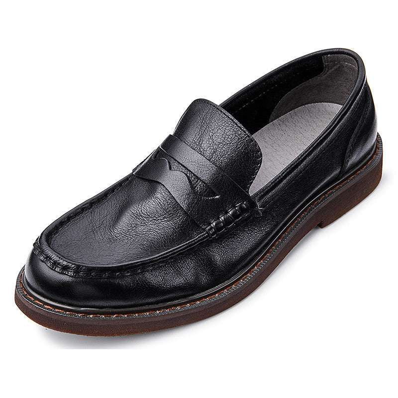 Casual Leather Footwear, Comfort Square-Toe Shoes, Men's Summer Loafers - available at Sparq Mart