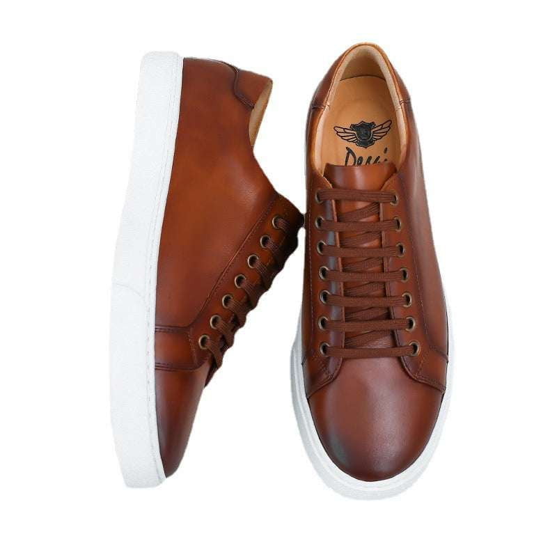 Casual Leather Footwear, Men's Cowhide Shoes, Soft Sole Casuals - available at Sparq Mart