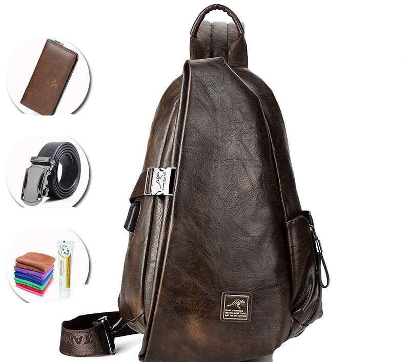 casual messenger bag, crossbody sling bag, men's shoulder bag - available at Sparq Mart