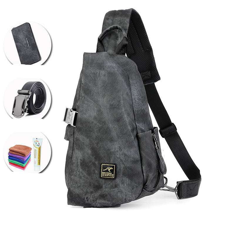 casual messenger bag, crossbody sling bag, men's shoulder bag - available at Sparq Mart