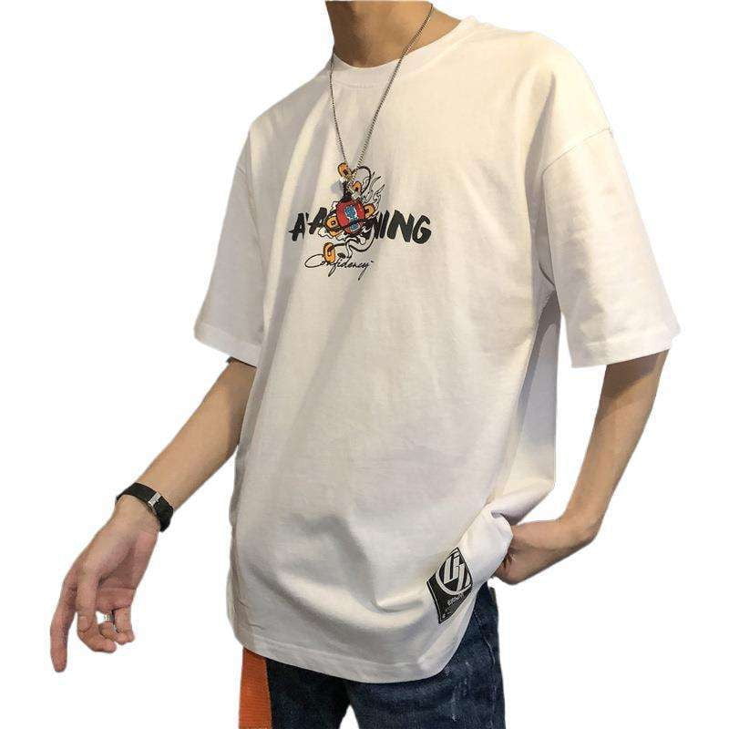 Harajuku Style Tee, Loose Fit Tee, Men’s Fashion T-shirt - available at Sparq Mart