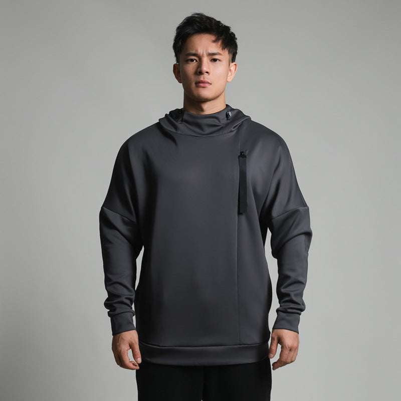 athletic collar sweater, loose fit sports, men's comfort sweater - available at Sparq Mart