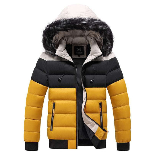 Hooded Cotton Coat, Men's Winter Jacket, Thick Warm Outerwear` - available at Sparq Mart