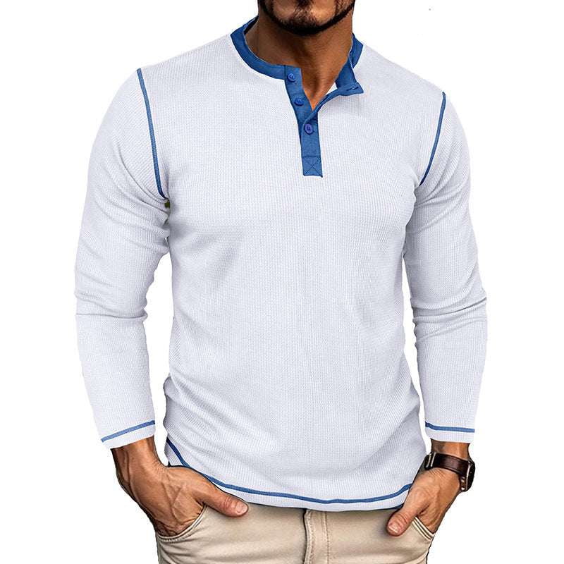 Casual Long Sleeve, Men's Fashion Pullover, Polyester Fiber Top - available at Sparq Mart