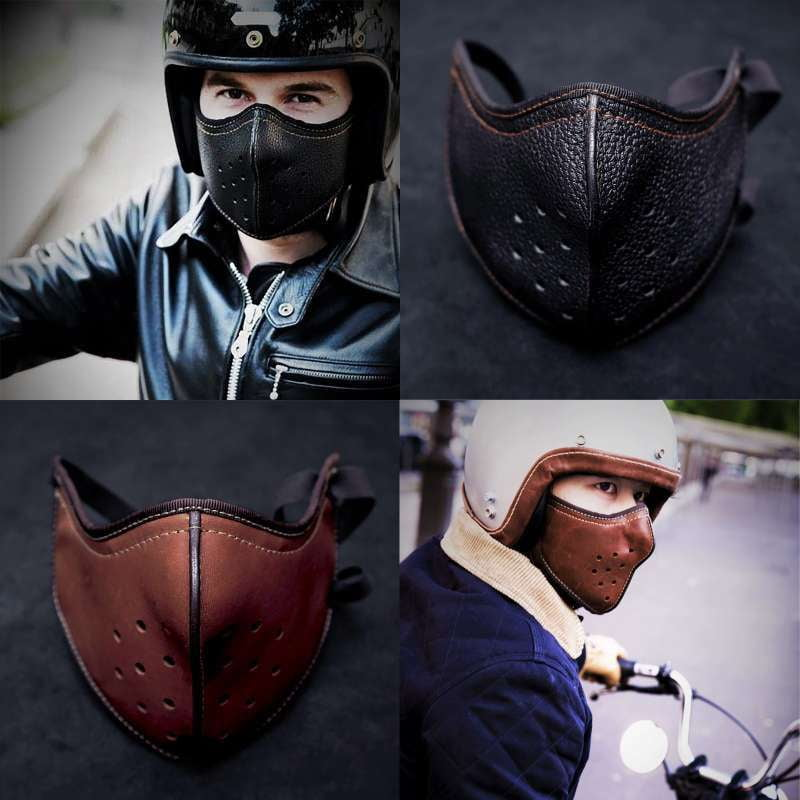 Men's Leather Mask, Motorcycle Riding Mask, Punk Biker Mask - available at Sparq Mart