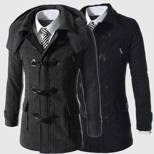 Hooded Winter Coat, Men’s Casual Outerwear, Slim Fit Jacket - available at Sparq Mart