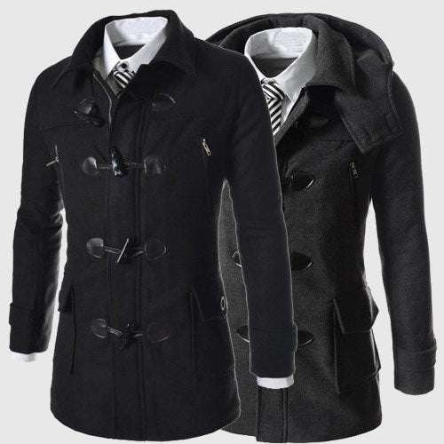 Hooded Winter Coat, Men’s Casual Outerwear, Slim Fit Jacket - available at Sparq Mart