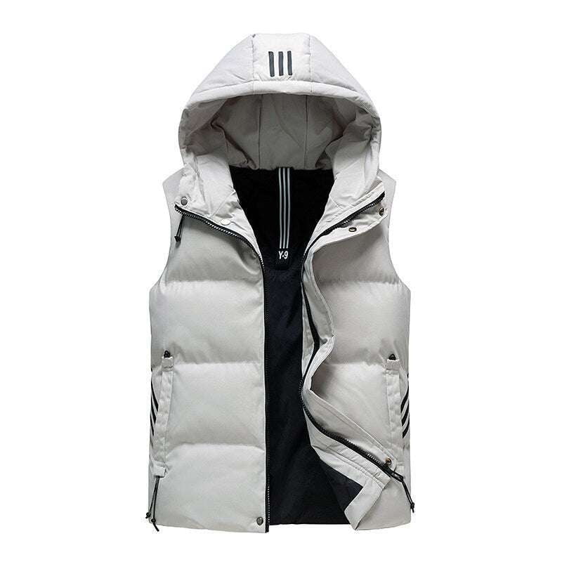 men's warm vest, thick down coat, winter padded jacket - available at Sparq Mart