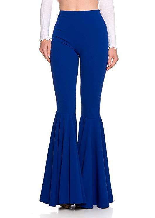 Casual Flared Pants, Fashion Pleated Trousers, High Waist Mermaid - available at Sparq Mart