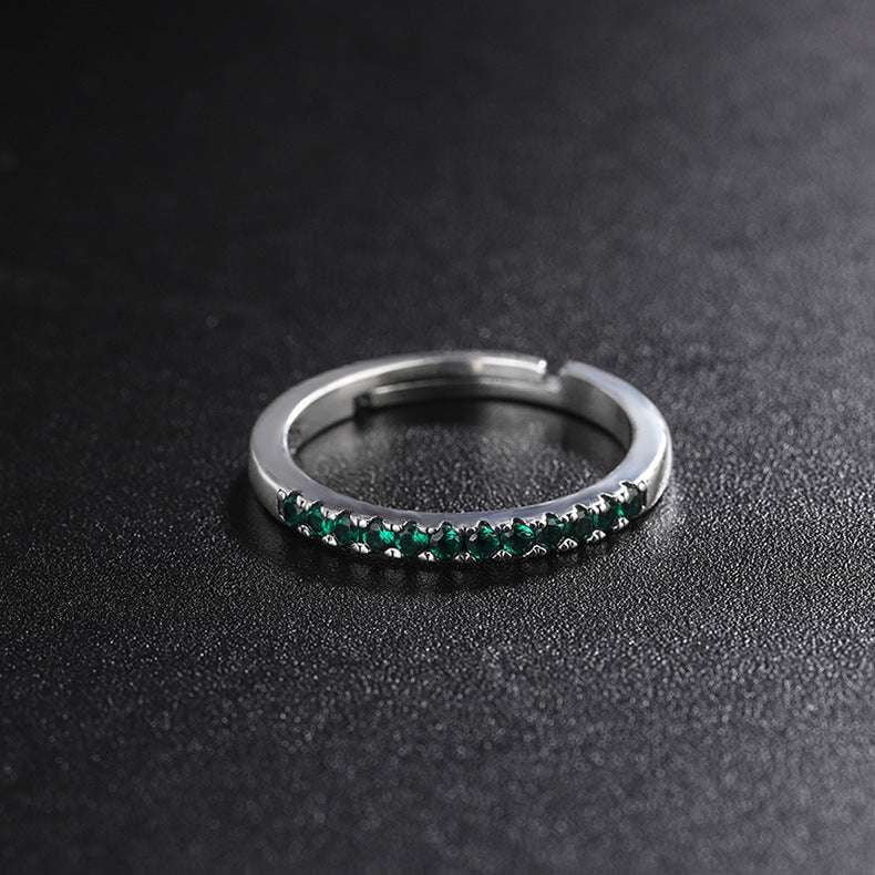 index finger ring, silver diamond ring, simple silver band - available at Sparq Mart