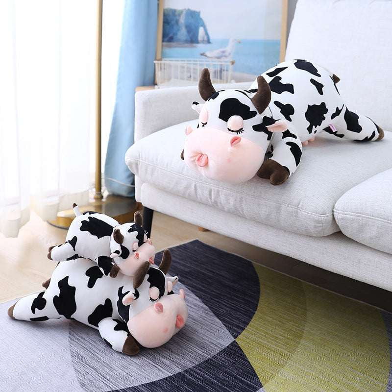 Cute Cow Pillow, Plush Toy Gift, Soft Animal Cushion - available at Sparq Mart