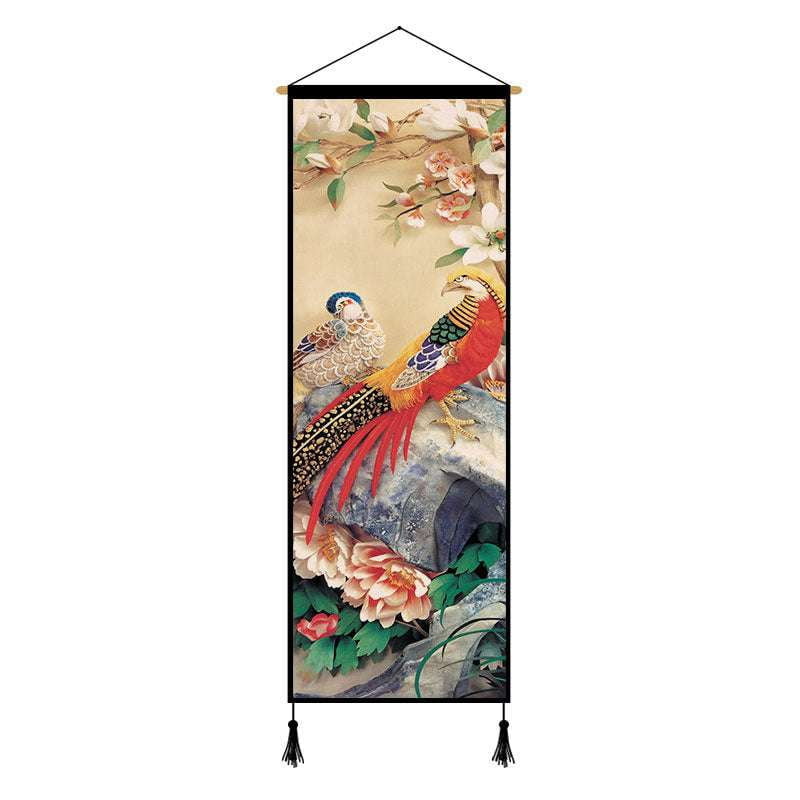 Decorative Wall Tapestry, Hanging Painting Cloth, Peony Art Decor - available at Sparq Mart