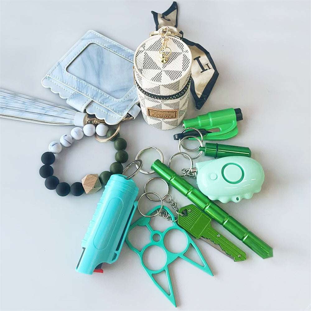 emergency window breaker, portable perfume spray, self-defense keychain set - available at Sparq Mart