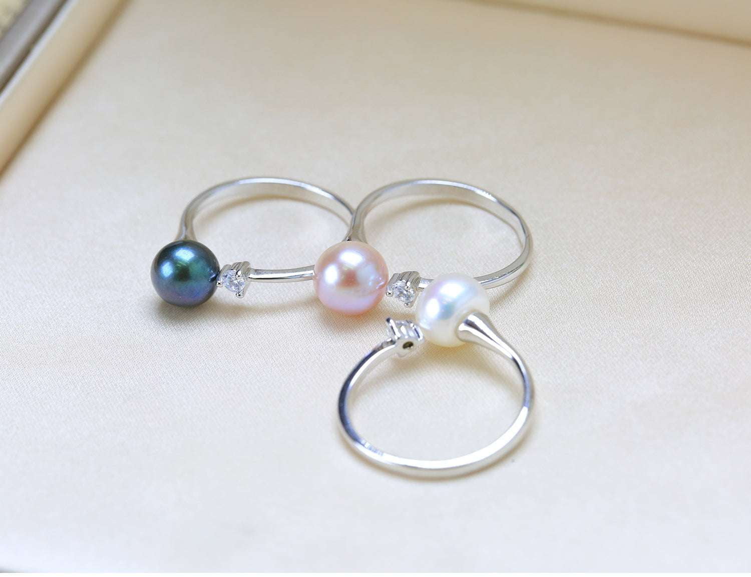 Adjustable Pearl Ring, Personalized Pearl Ring, Pink Pearl Ring - available at Sparq Mart