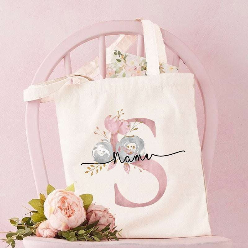 Custom Alphabet Bags, Personalized Canvas Tote, Unique Letter Totes - available at Sparq Mart