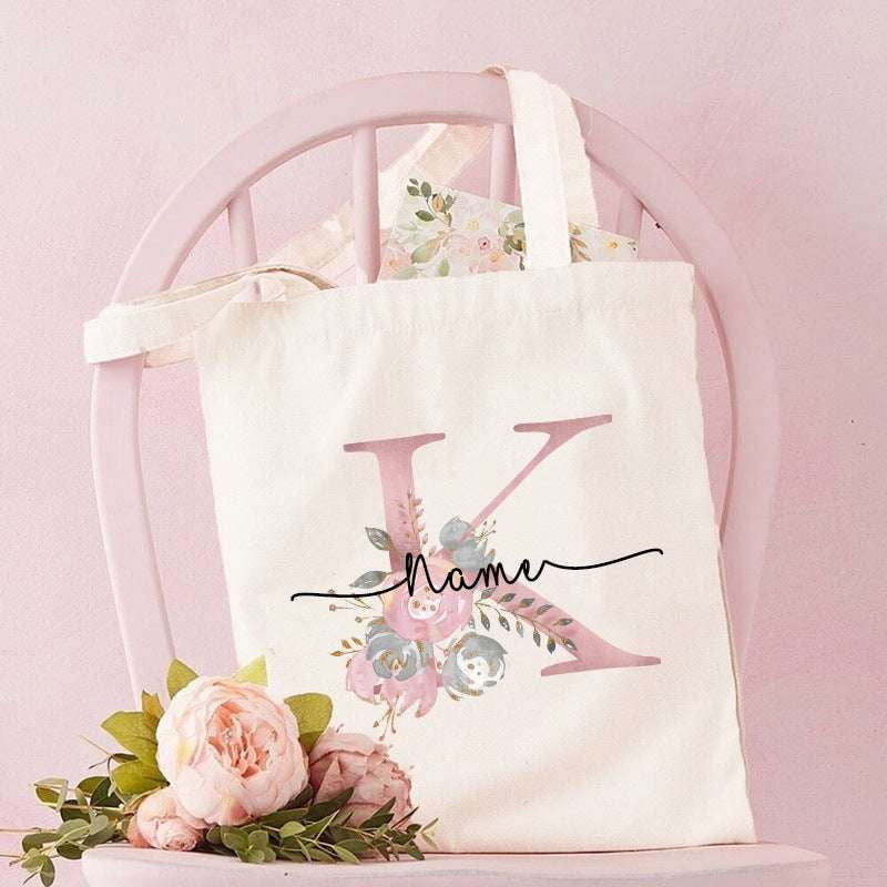 Custom Alphabet Bags, Personalized Canvas Tote, Unique Letter Totes - available at Sparq Mart