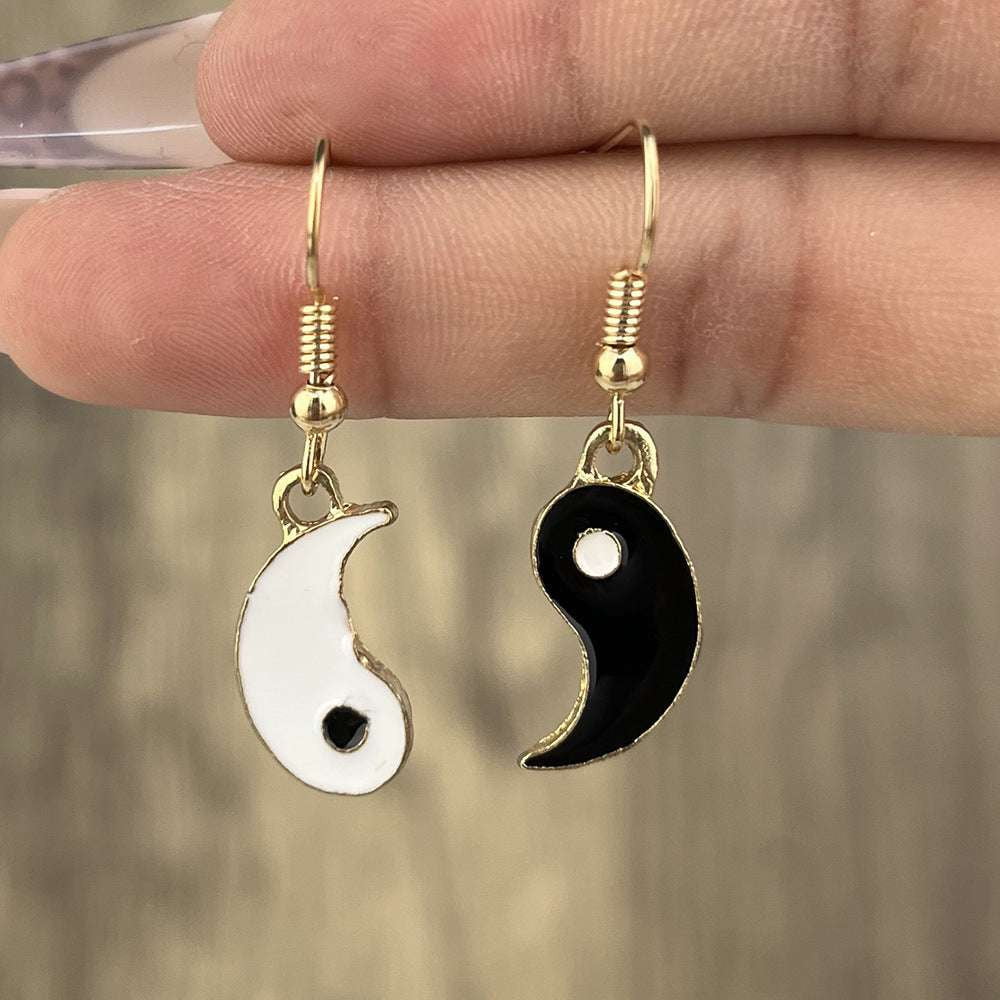 Personalized Gossip Accessory, Unique Design Earrings, Yin Yang Earrings - available at Sparq Mart