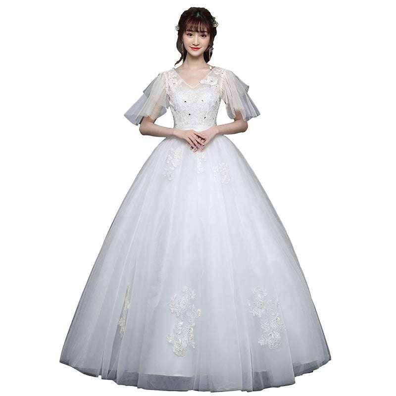 Flattering Wedding Dress, Plus Size Bridal, Simple Elegant Gown - available at Sparq Mart